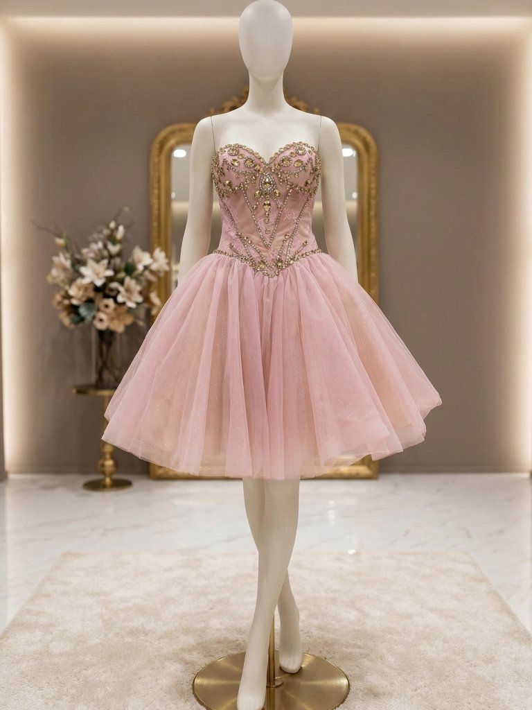 Luxury Designer Corset Crystals Runway Party Prom Cocktail Barbie Glamour Dress